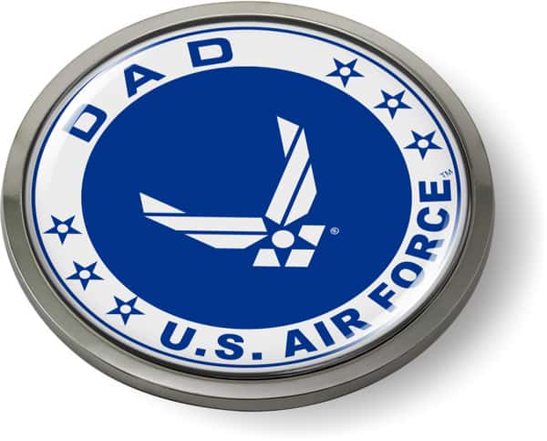 U.S. Air Force Dad Emblem (White Wings)